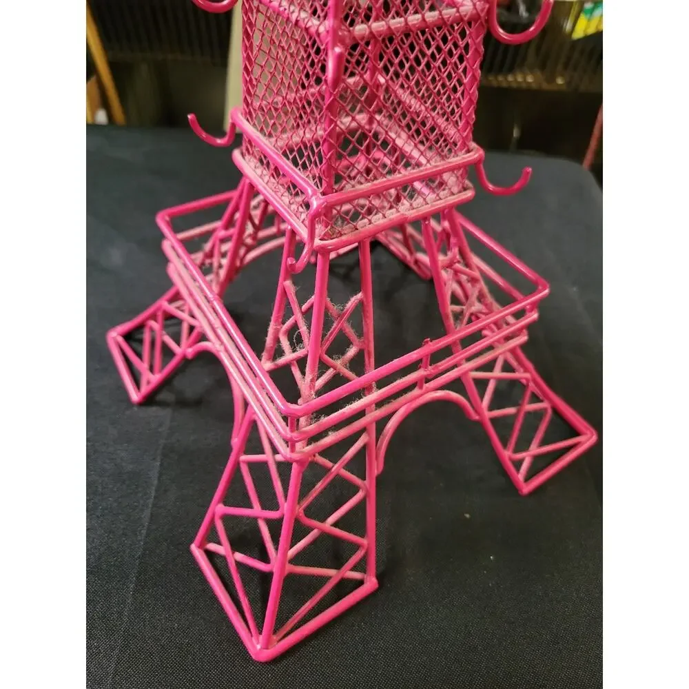 Decorative Paris Red Eiffel Tower Metal Earring Holder/Rack